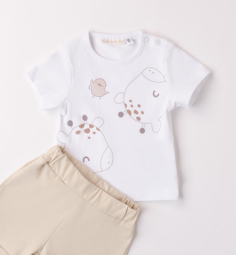 Unisex baby outfit BIANCO-0113