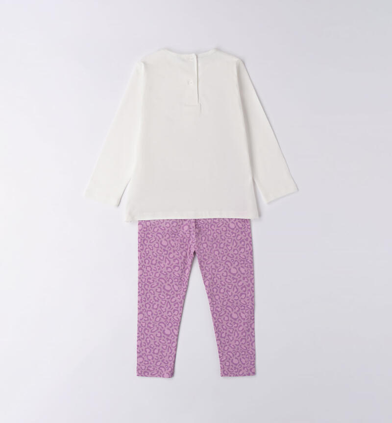 Sarabanda set with leggings for girls from 9 months to 8 years PANNA-0112