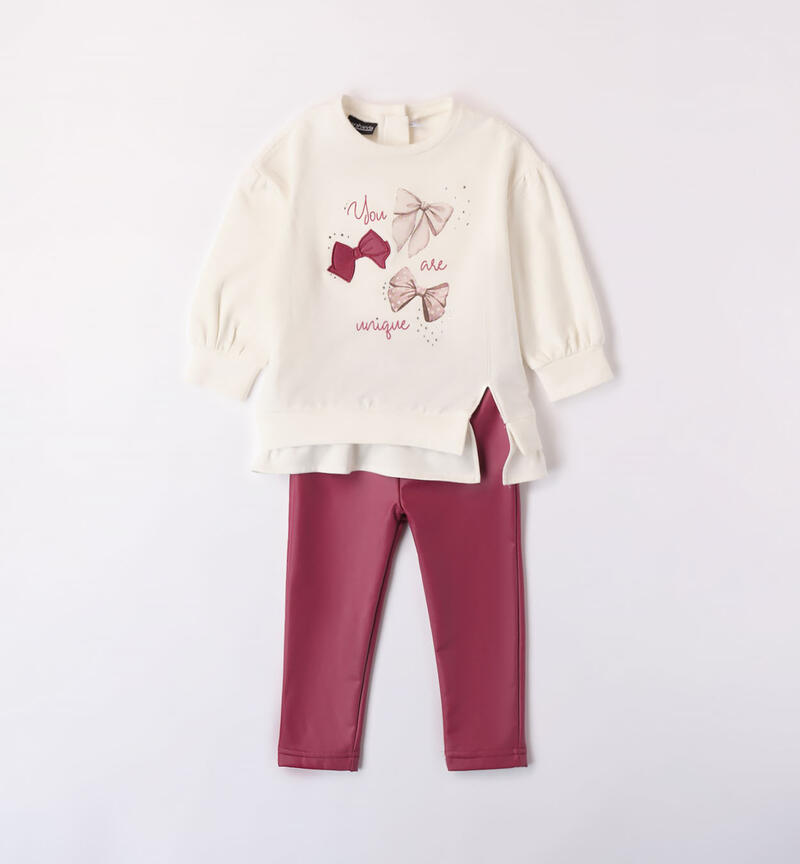 Sarabanda two-piece set for girls from 9 months to 8 years PANNA-0112
