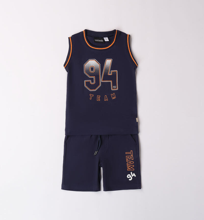 Boys' tank top outfit NAVY-3854