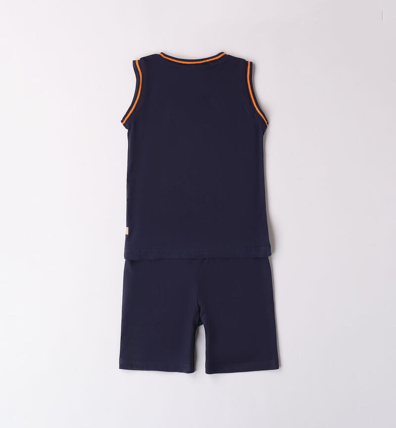 Boys' tank top outfit NAVY-3854