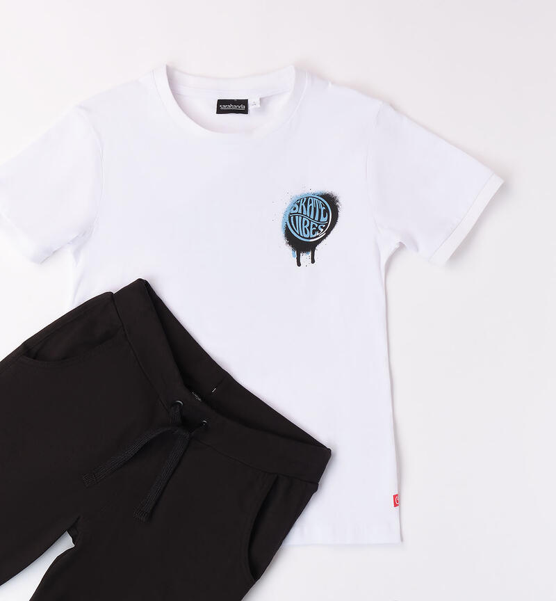 Boys' summer outfit BIANCO-0113