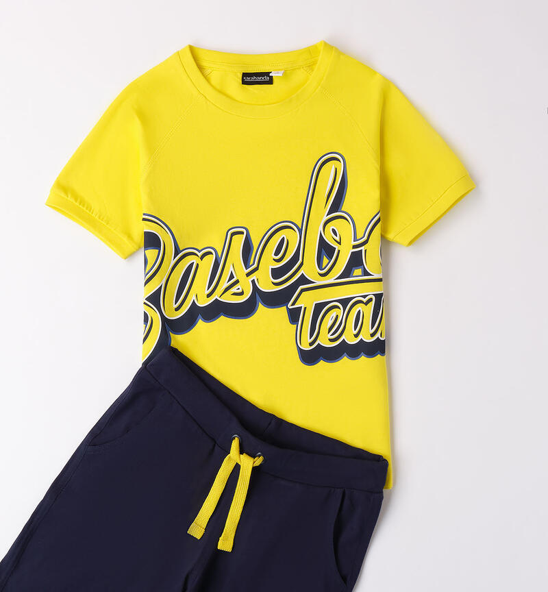 Boys' two-piece sports outfit GIALLO-1434