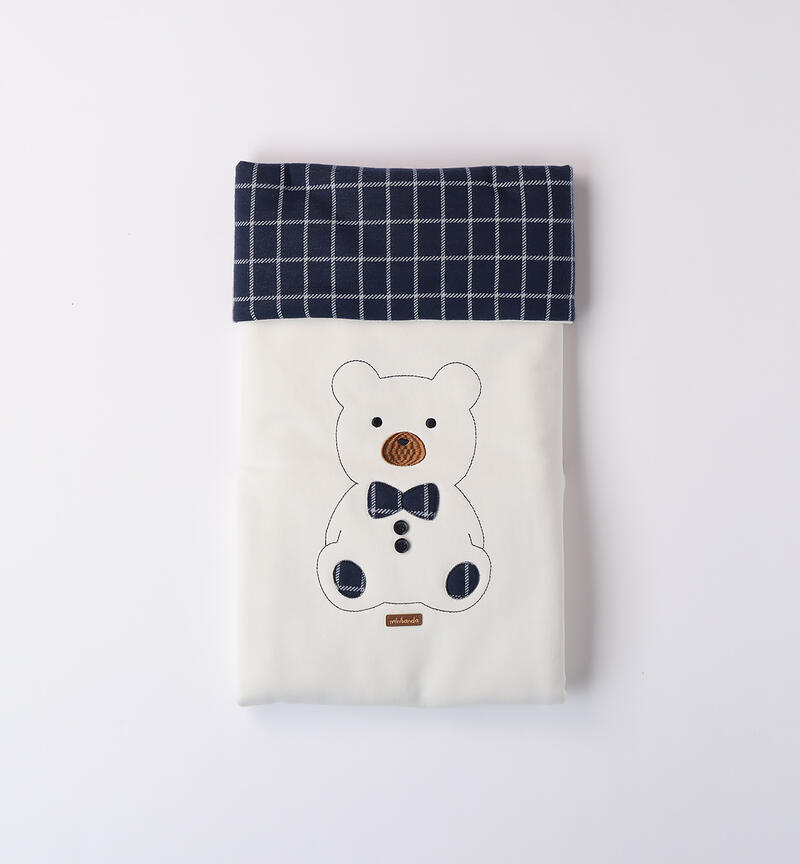 Baby blanket with teddy bear NAVY-3558