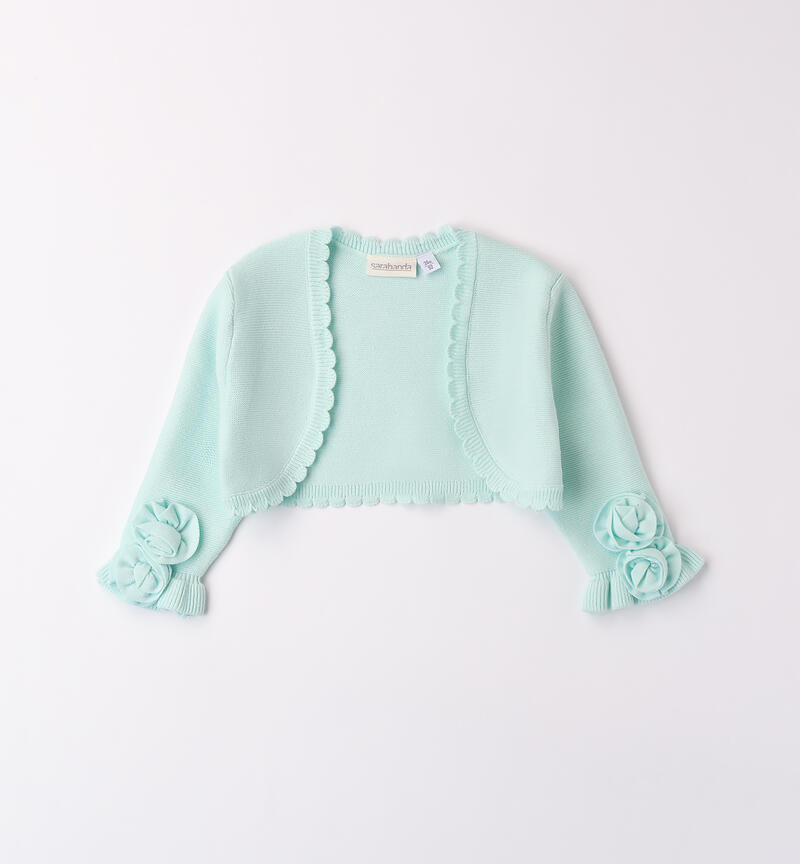 Girl's elegant shrug VERDE ACQUA-4154