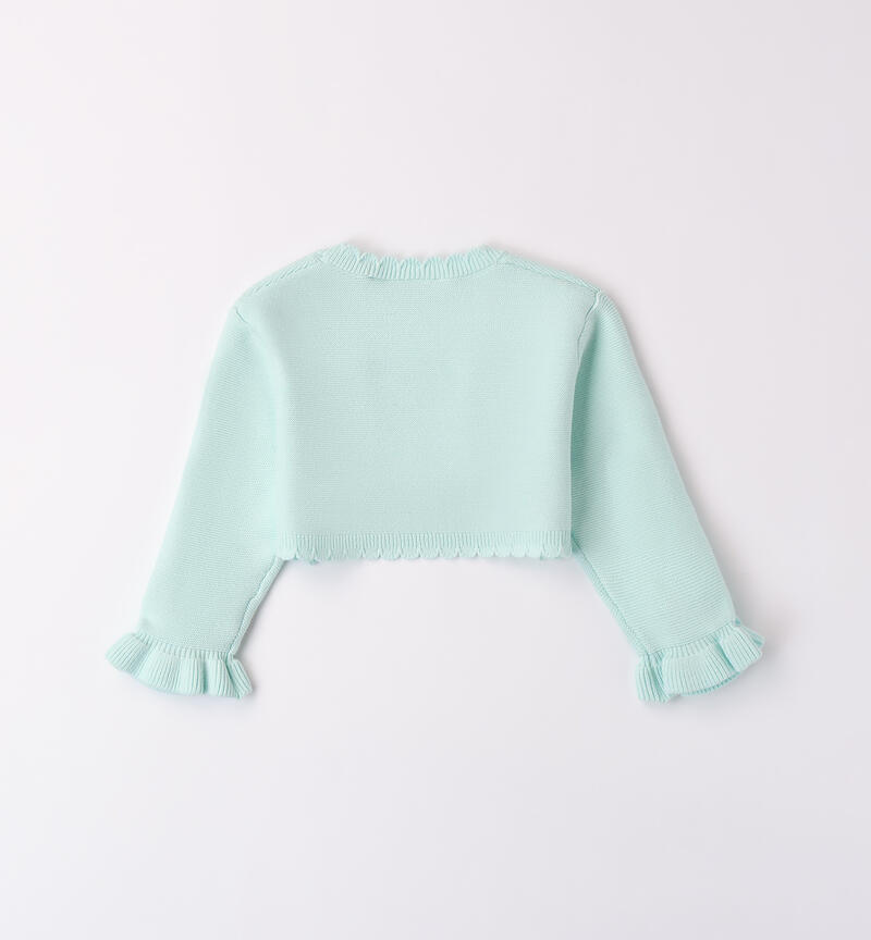 Girl's elegant shrug VERDE ACQUA-4154