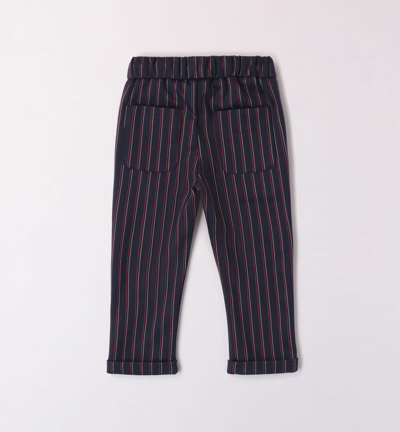 Elegante pantalone a righe per bambino da 9 mesi a 8 anni Sarabanda NAVY-3854