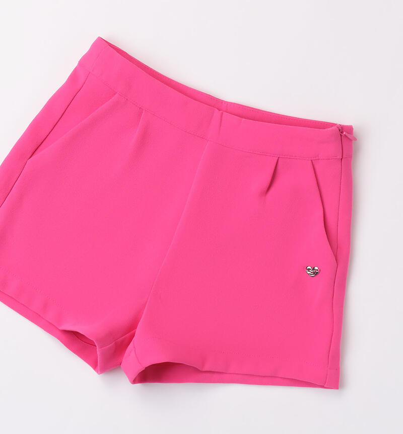 Girls' elegant shorts FUXIA-2445
