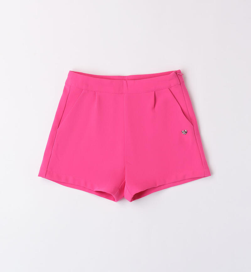 Elegante pantalone corto per bambina FUXIA-2445