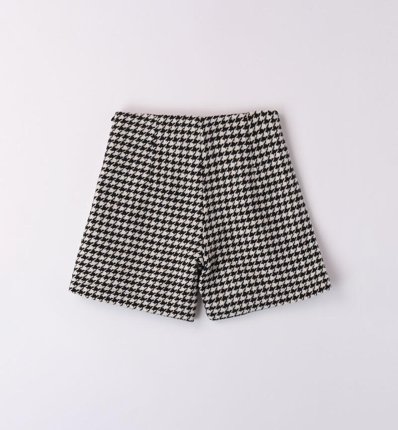 Elegante pantalone corto per ragazza da 8 a 16 anni Sarabanda NERO-0658