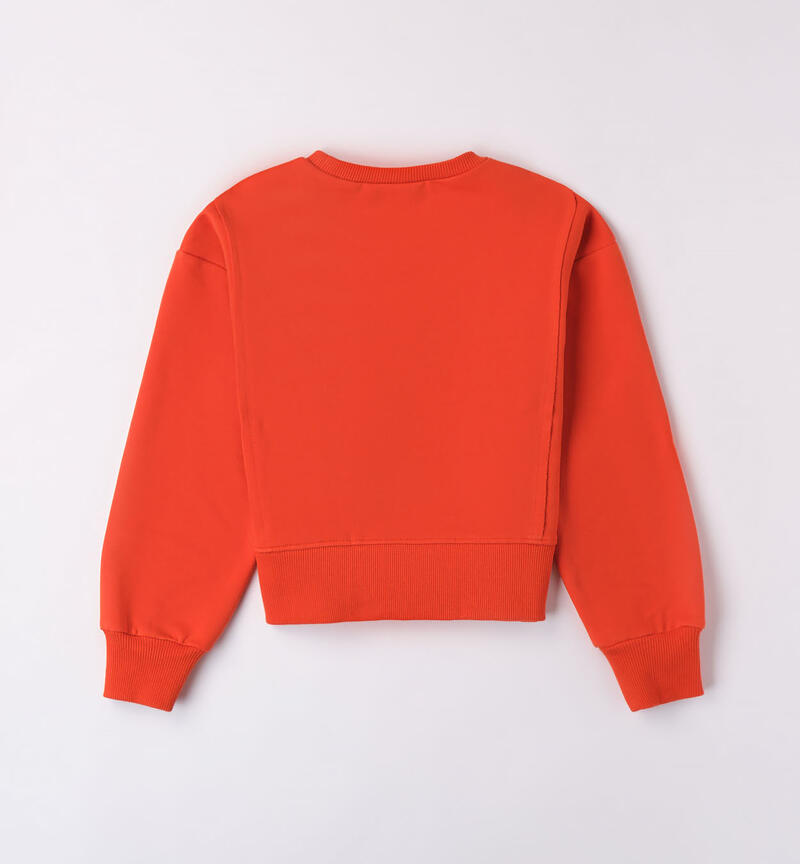 Sarabanda orange sweatshirt for girls from 8 to 16 years COCCIO-1948