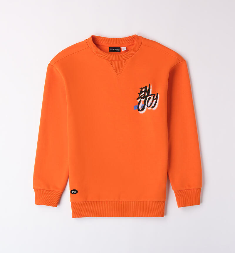 Orange sweatshirt for boys ORANGE-1827