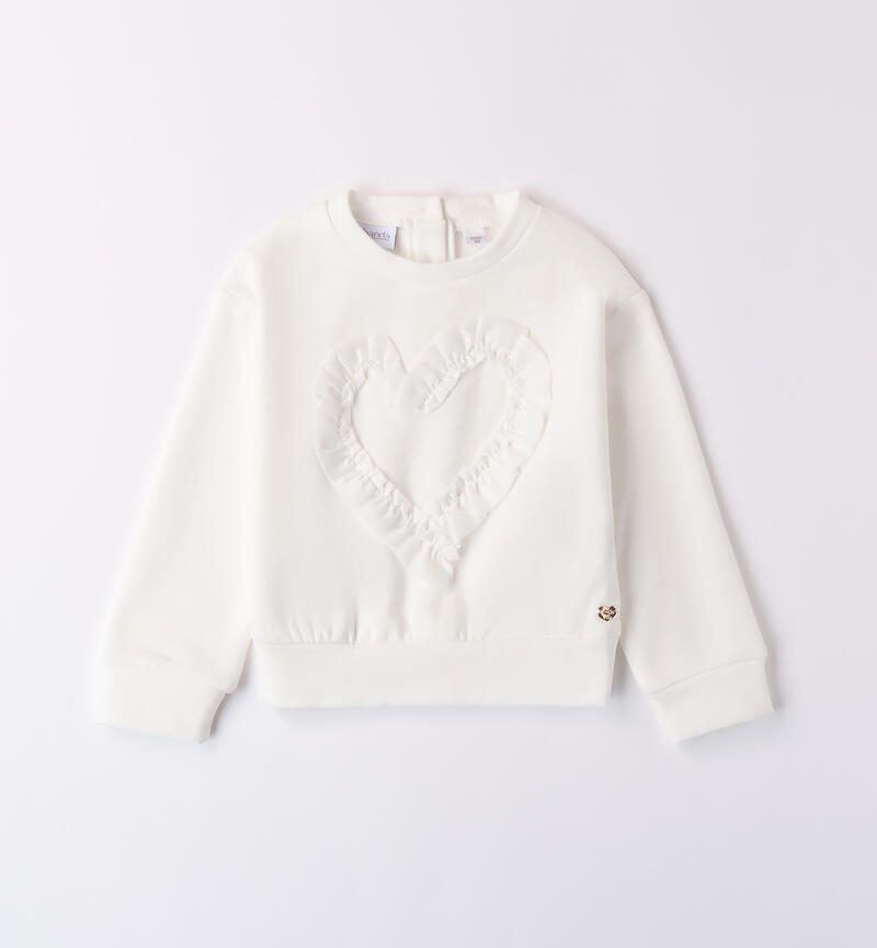 Sweatshirt with heart for girls PANNA-0112