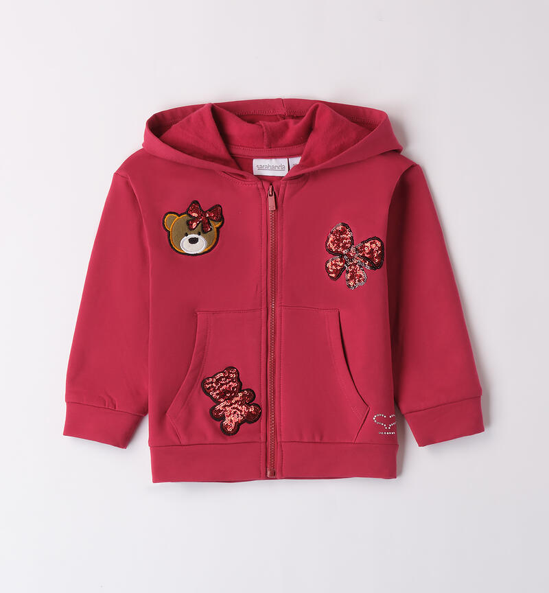 Sweatshirt with bears for girls BORDEAUX-2652