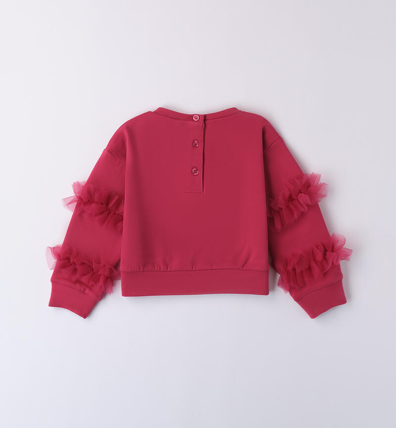 Sweatshirt with tulle for girls BORDEAUX-2652