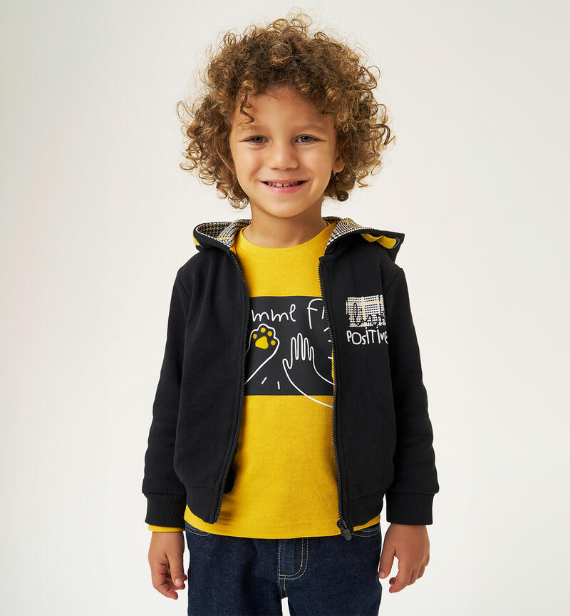 100% cotton sweatshirt for boys NERO-0658