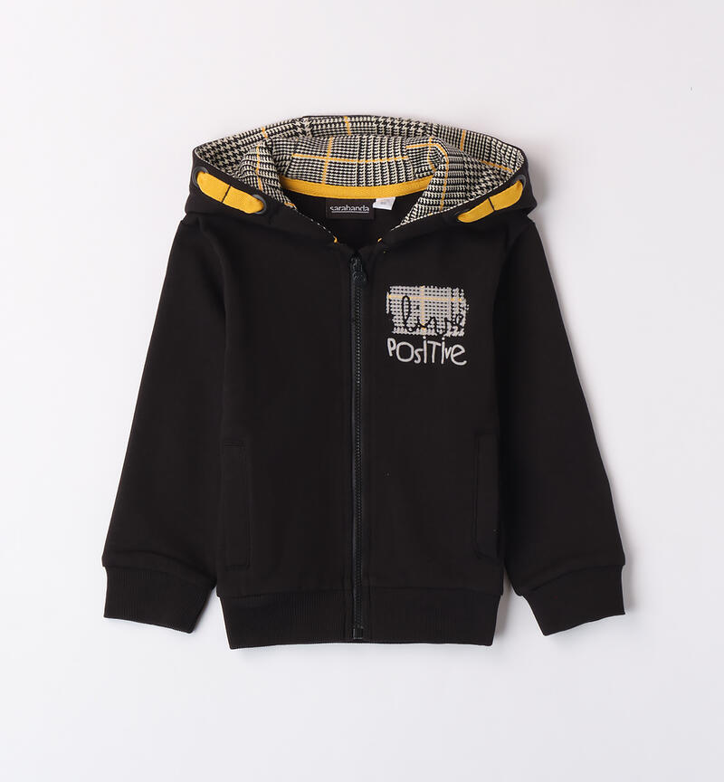 100% cotton sweatshirt for boys NERO-0658