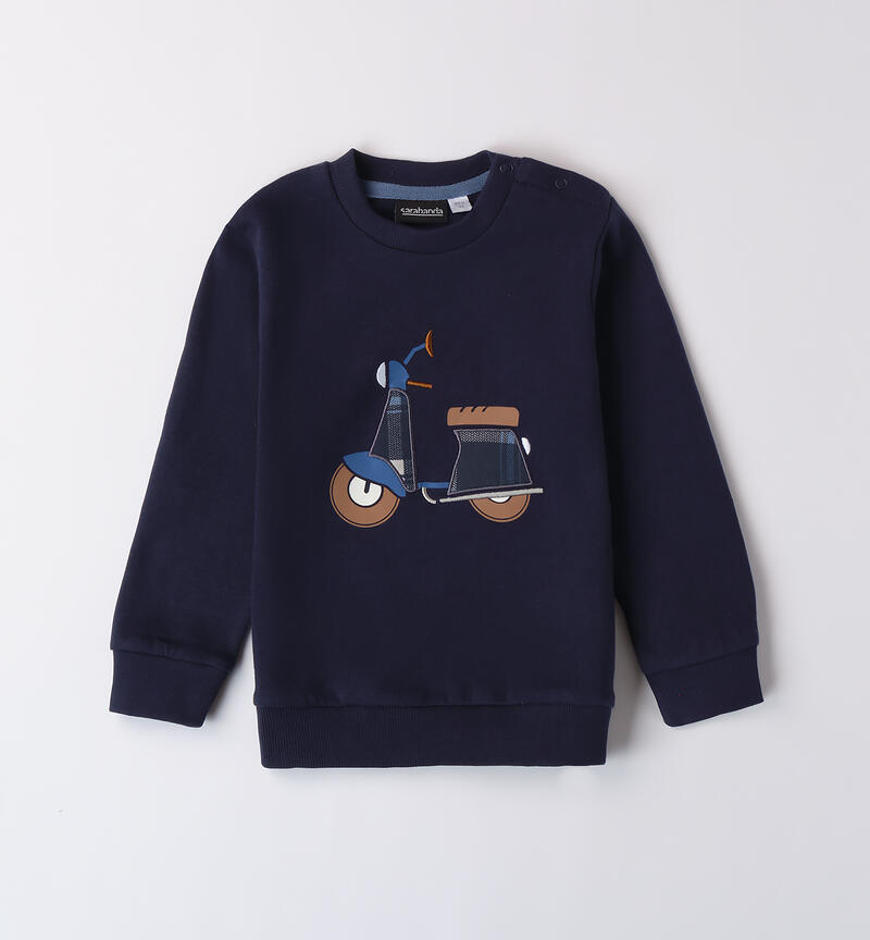 Felpa bambino con vespa NAVY-3854