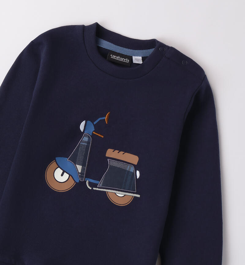 Sweatshirt with scooter for boys NAVY-3854