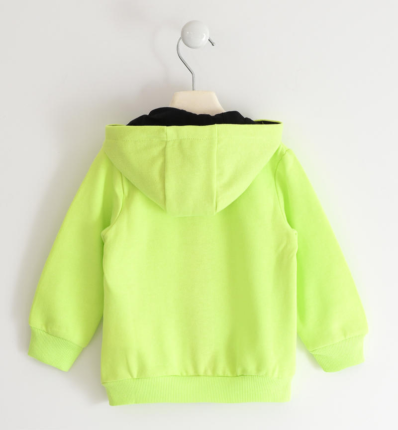 Felpa bambino con zip da 9 mesi a 8 anni Sarabanda GIALLO FLUO-1499