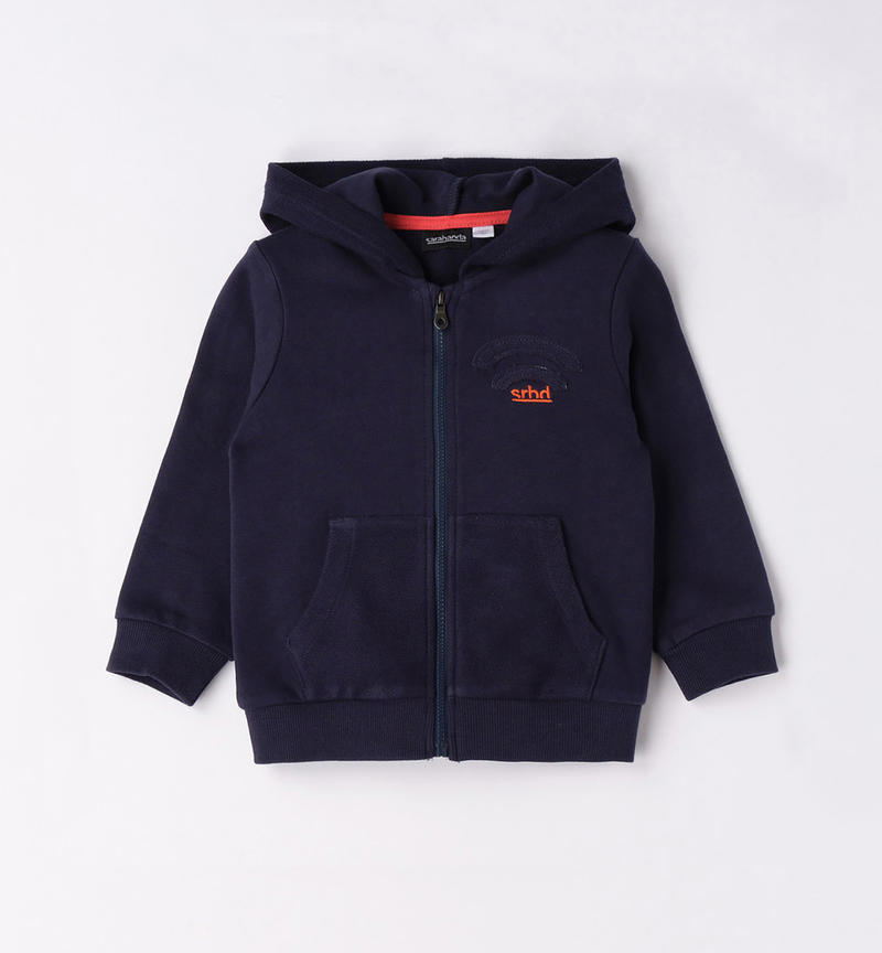Felpa cappuccio bambino da 9 mesi a 8 anni Sarabanda NAVY-3854