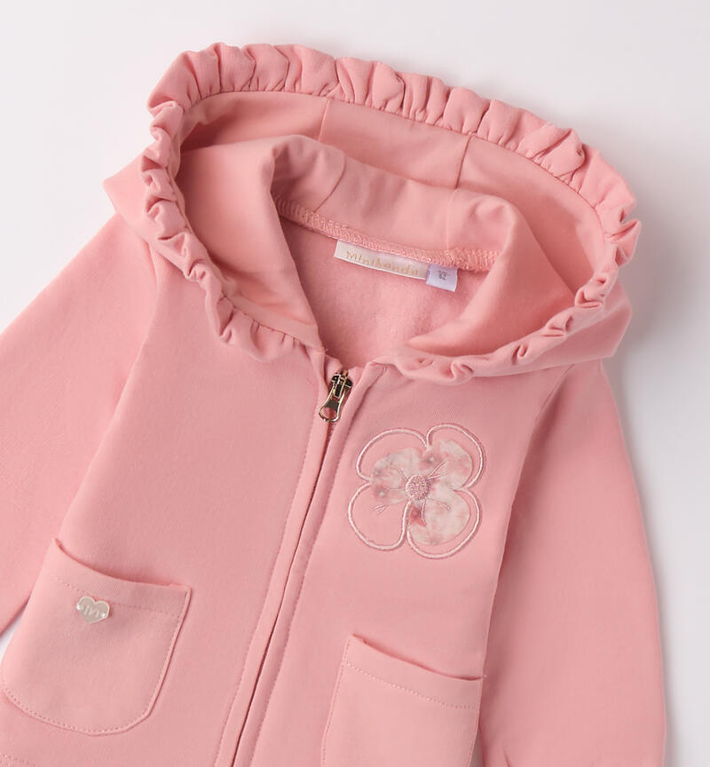 Hooded sweatshirt for baby girl ROSA-2524