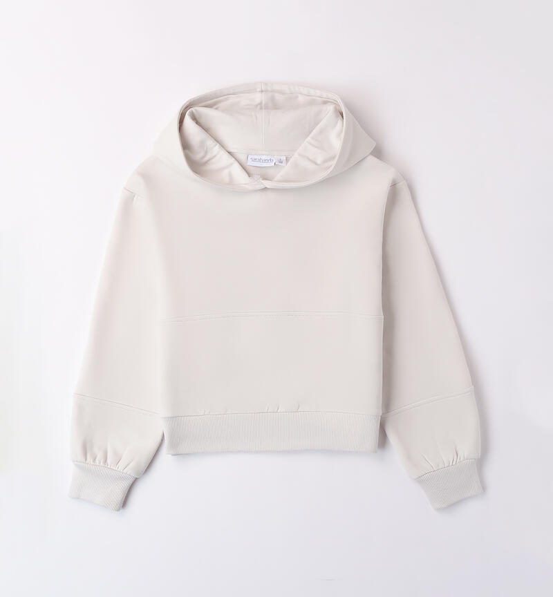 Hooded sweatshirt for girls GRIGIO-0561