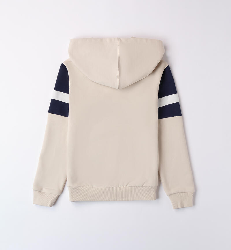 Hooded sweatshirt for boys BEIGE-0433