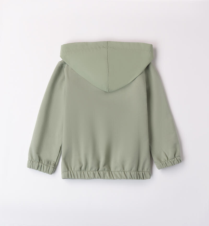 Zip-up sweatshirt for girls VERDE-4713