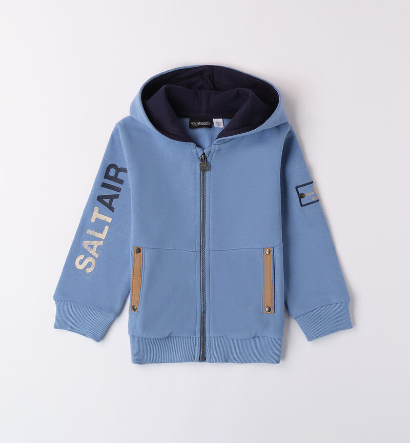 Zip-up sweatshirt for boys AZZURRO-3762