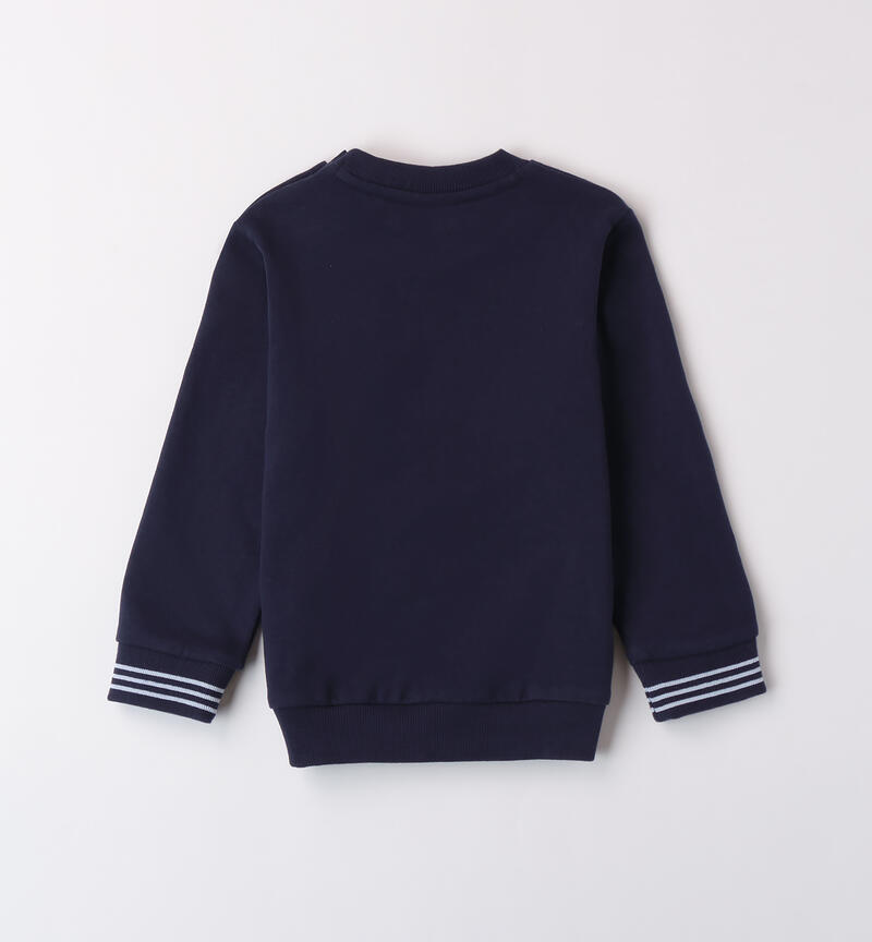 Felpa da bambino 100% cotone NAVY-3854