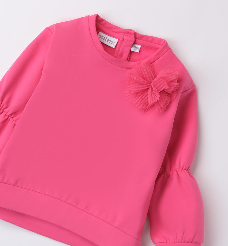 Fuchsia sweatshirt for girls FUXIA-2432