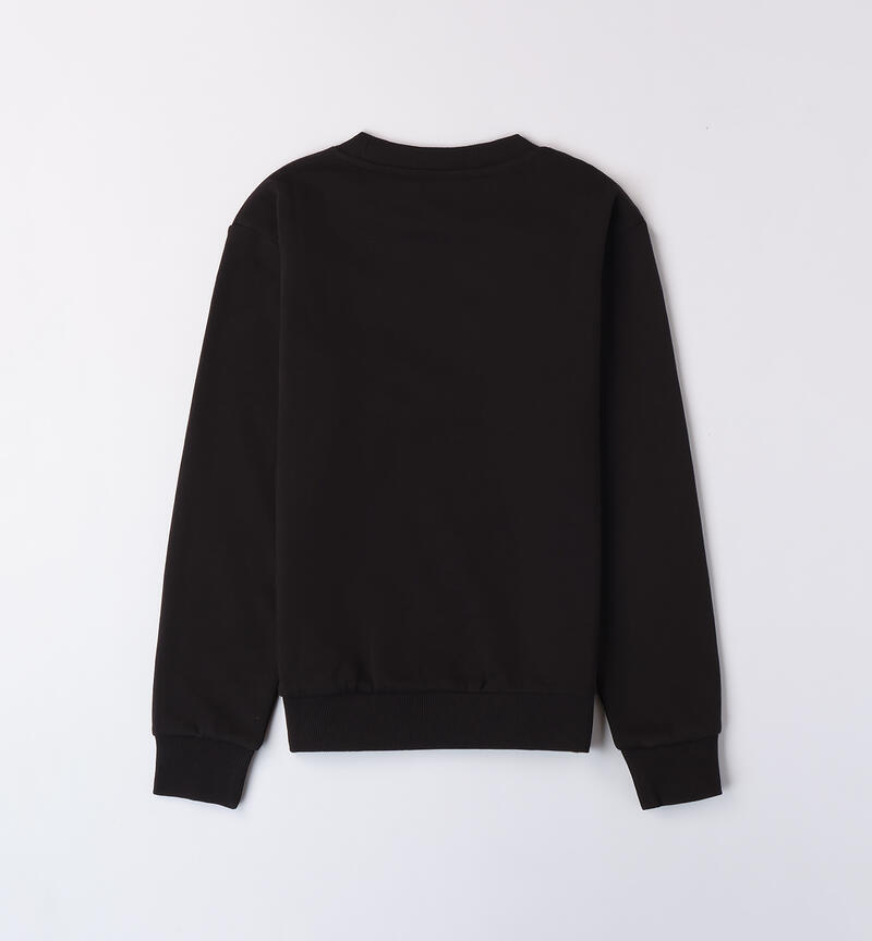 Crew neck sweatshirt for boys NERO-0658