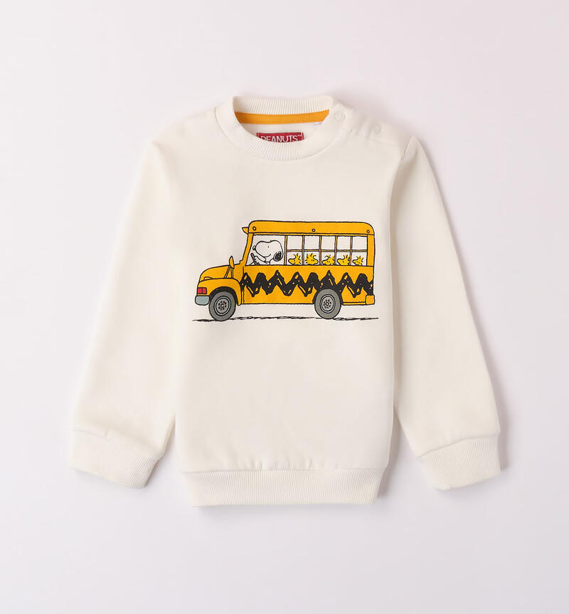 Sarabanda Snoopy winter sweatshirt for boys from 9 months to 8 years PANNA-0112