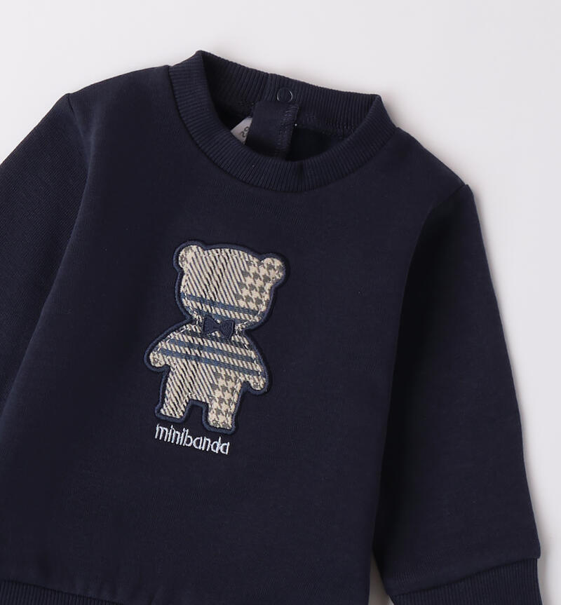 Zip-up sweatshirt for baby NAVY-3885