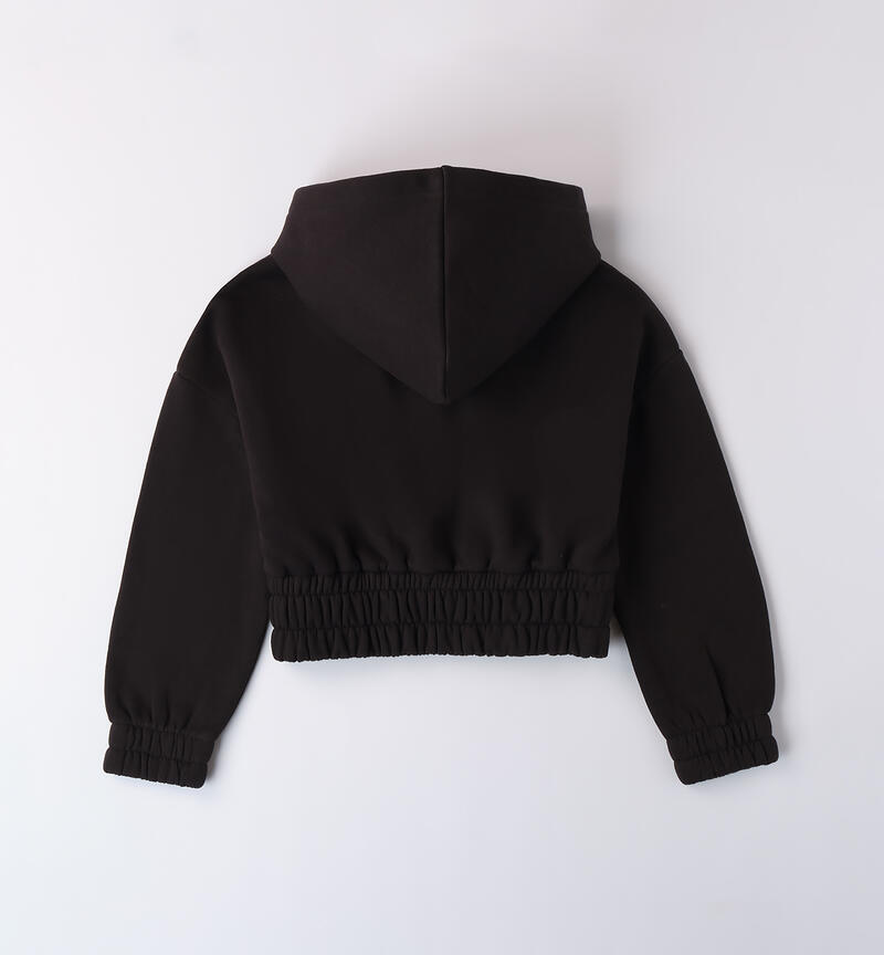 Black sweatshirt for girls NERO-0658