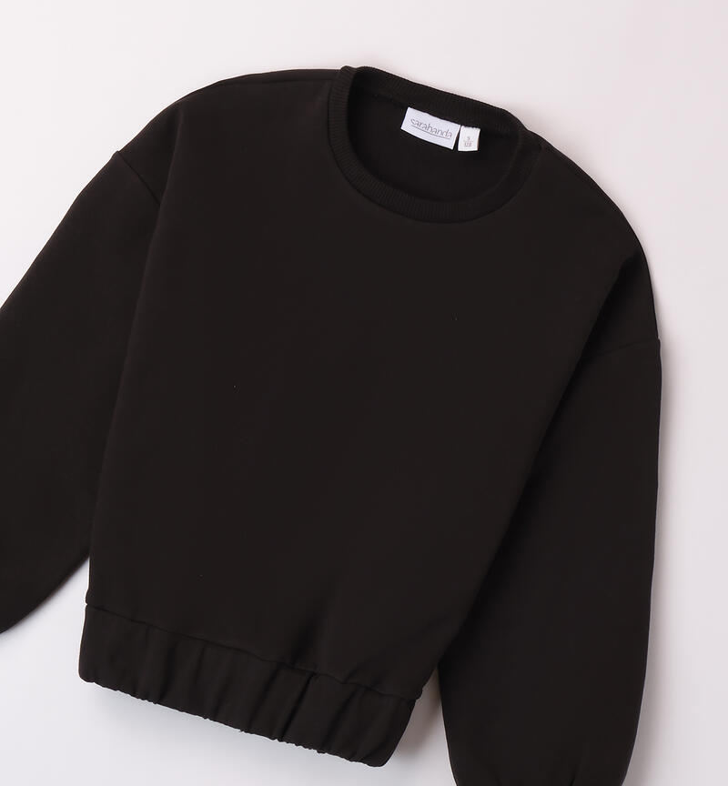 Black sweatshirt for girls NERO-0658