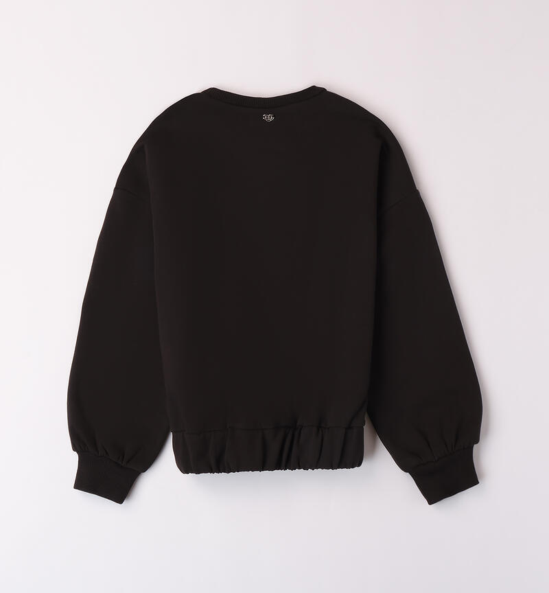 Black sweatshirt for girls NERO-0658