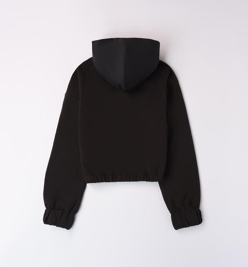 Black sweatshirt for girls NERO-0658