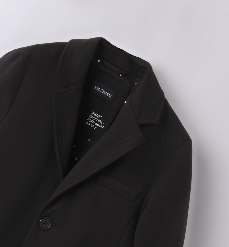 Sarabanda black jacket for boys from 8 to 16 years NERO-0658