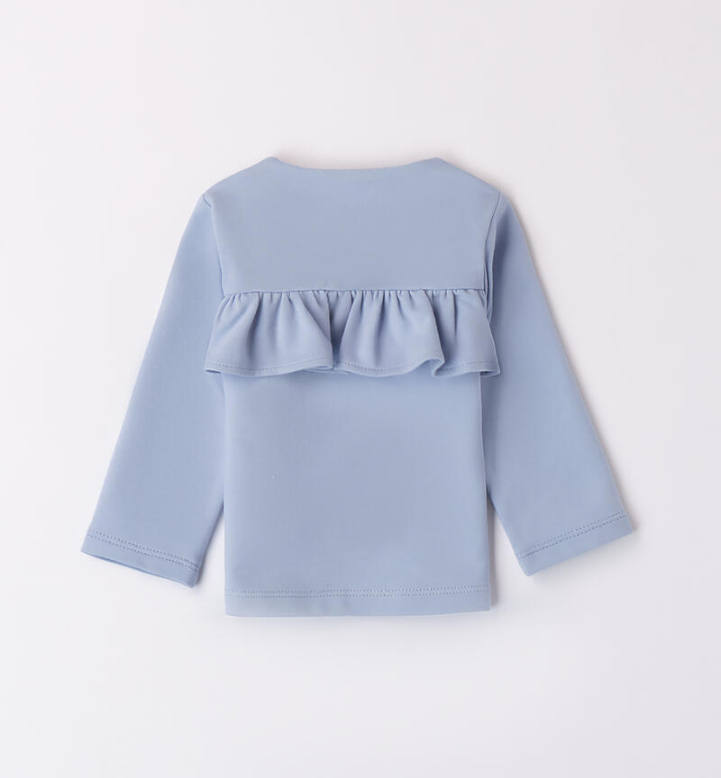 Girls' jacket with ruffles AZZURRO-3661