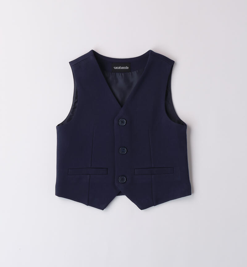 Elegant vest for boys NAVY-3854