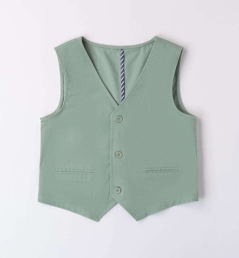 Gilet bambino elegante VERDE-4713