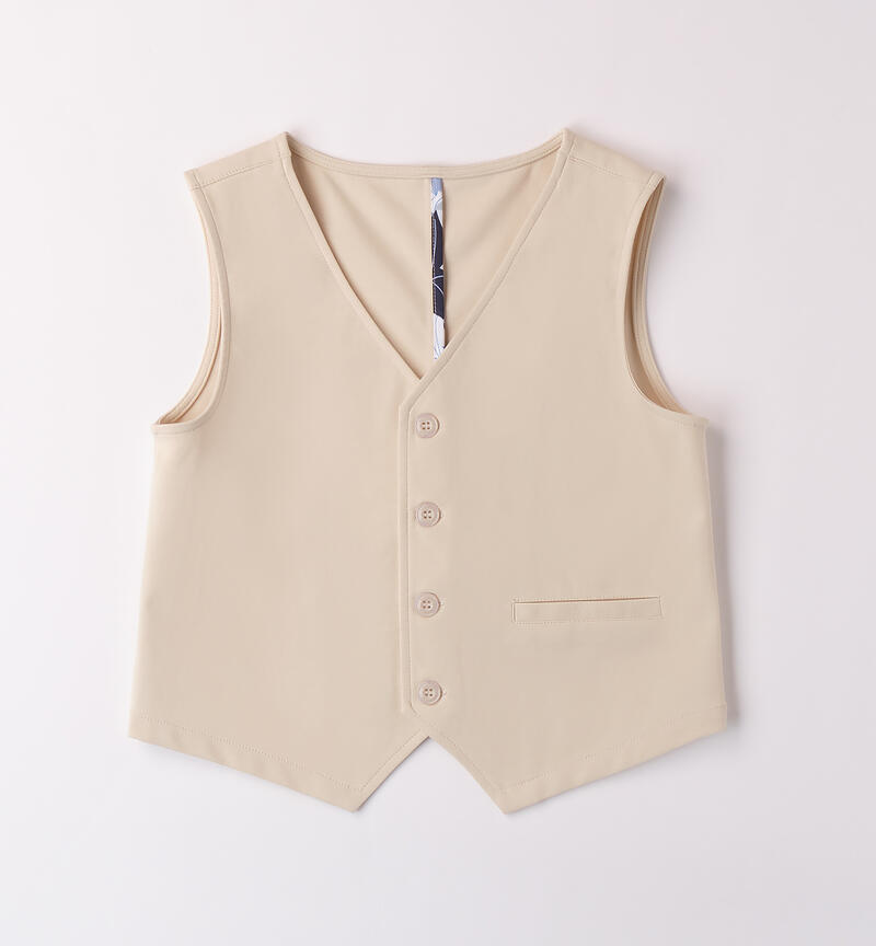 Boy's elegant waistcoat ECRU'-0432