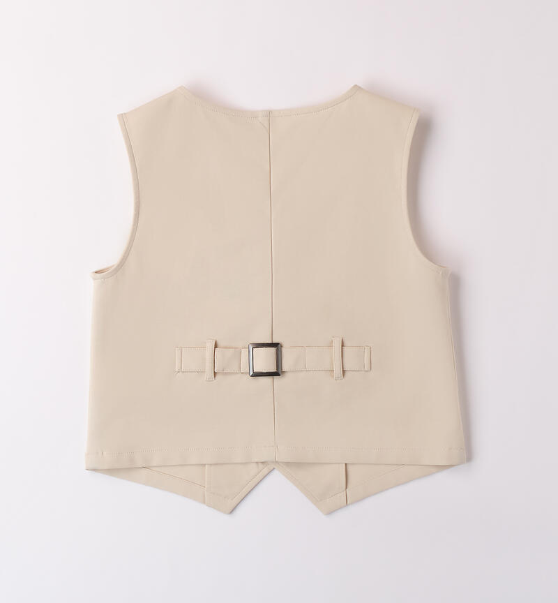 Boy's elegant waistcoat ECRU'-0432