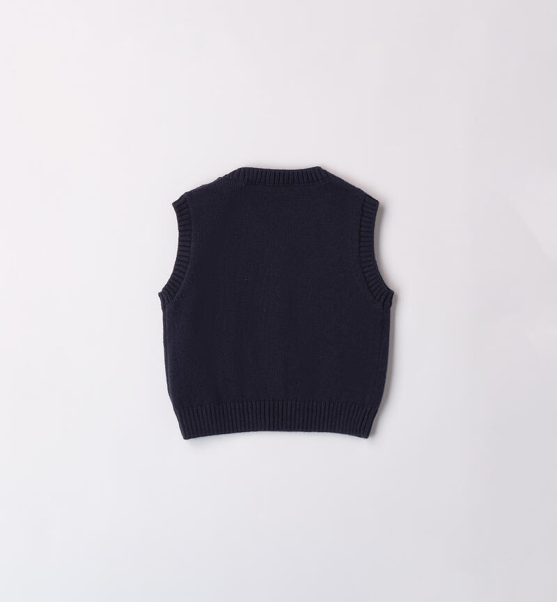 Knitted Vest for Baby Girl NAVY-3885