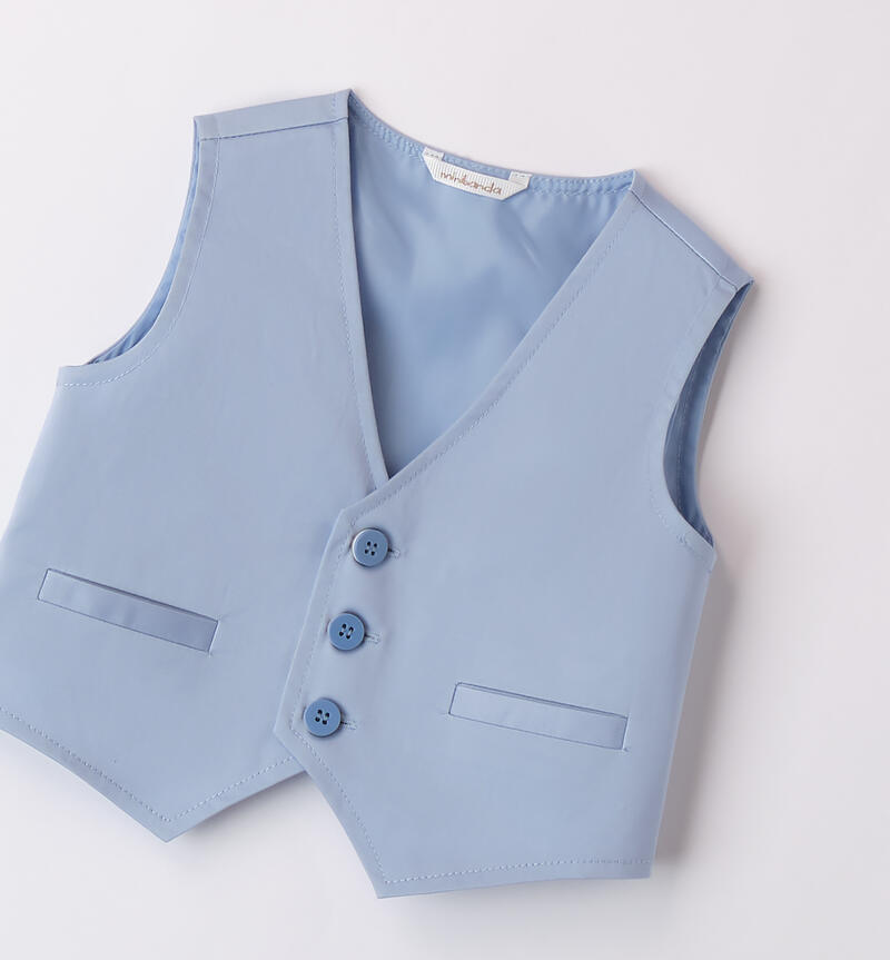 Baby formal vest L.BLUE-3964