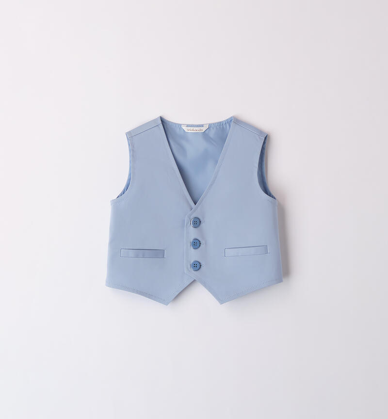 Baby formal vest L.BLUE-3964