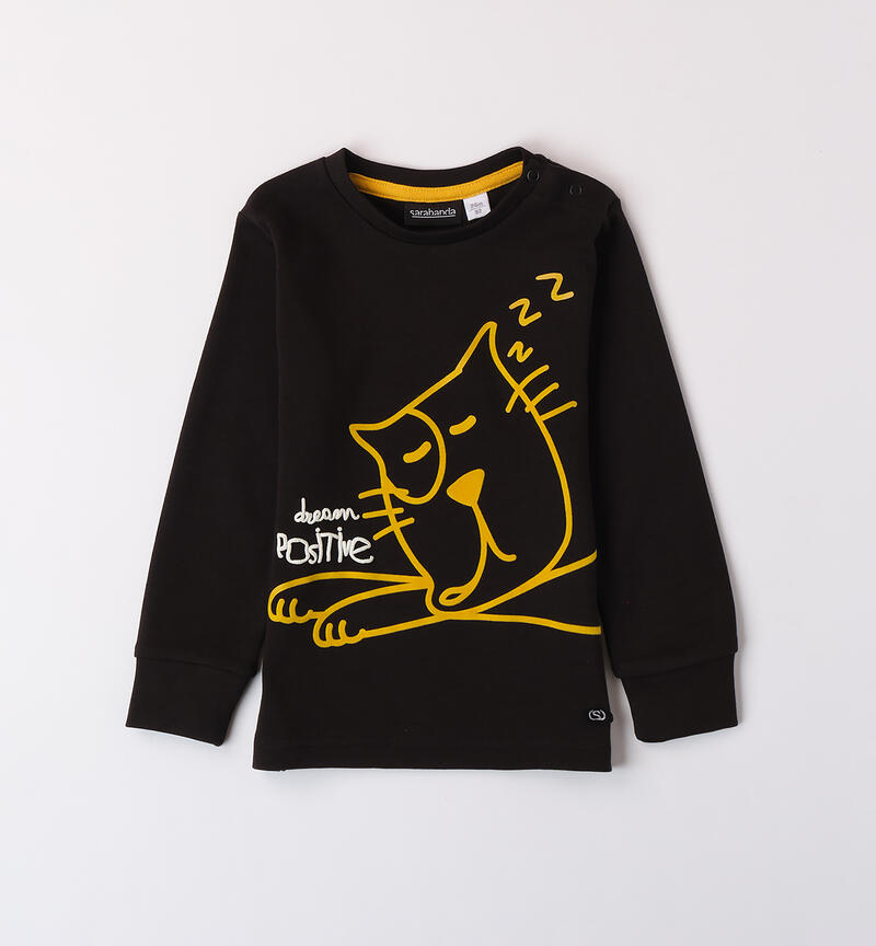 Crew neck for boys Sarabanda NERO-0658