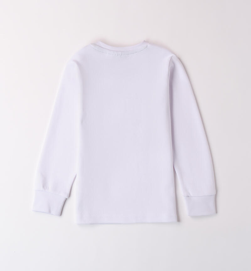 Crew neck for boys BIANCO-0113